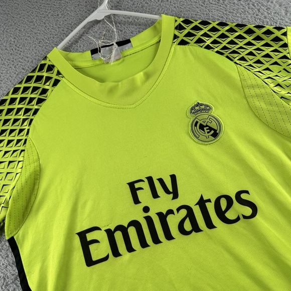 Real Madrid Goalkeeper Jersey Mens Small‎ Neon Green 2016/2017 LaLiga Patch